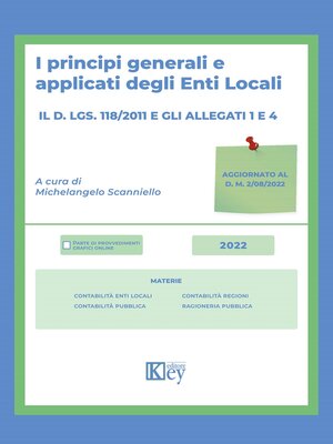cover image of I principi generali e applicati degli enti locali